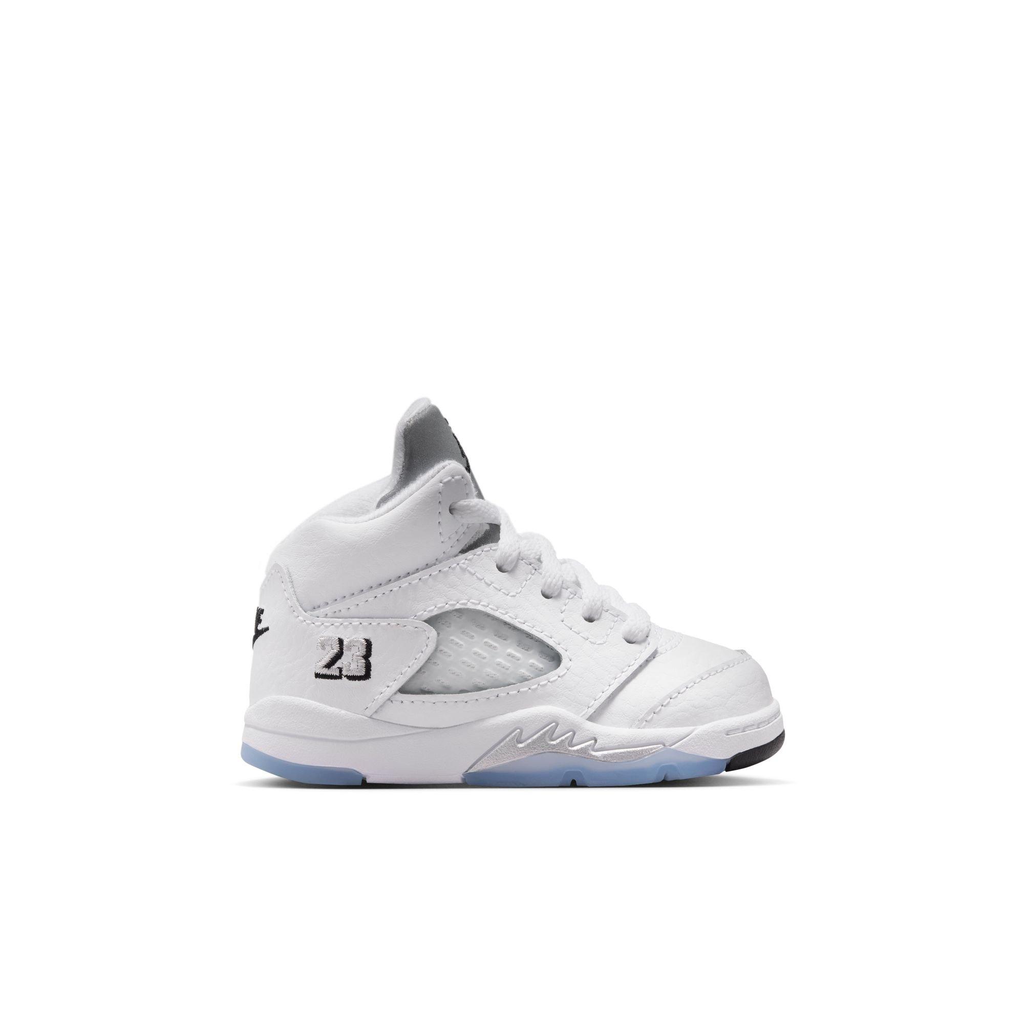 Jordan 5 Retro “White Metallic” Toddler Kids' Shoe
